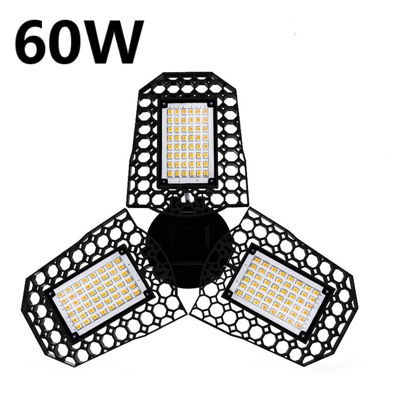 3-Panel LED Garage Light – Adjustable 40W/60W/80W
