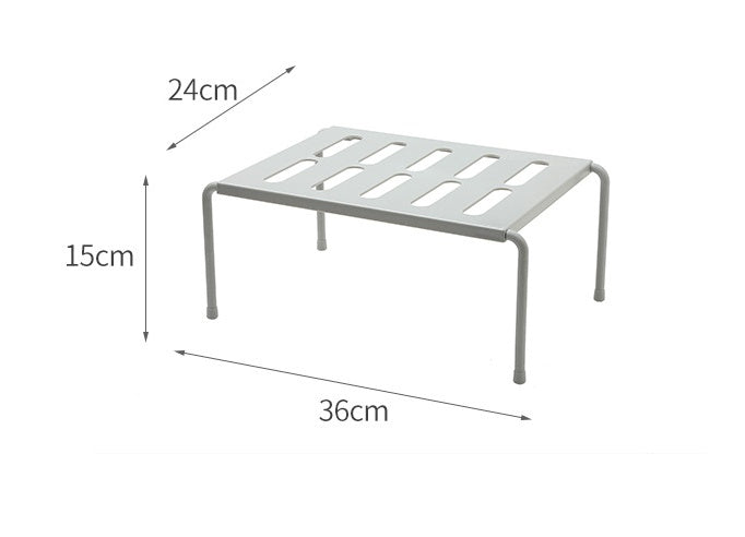 Expandable countertop kitchen storage rack for adding adjustable shelf space – view 5