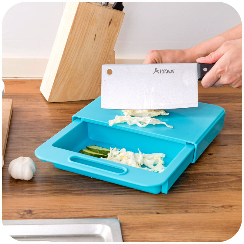 3-in-1 over-sink cutting board with built-in drain basket – view 3