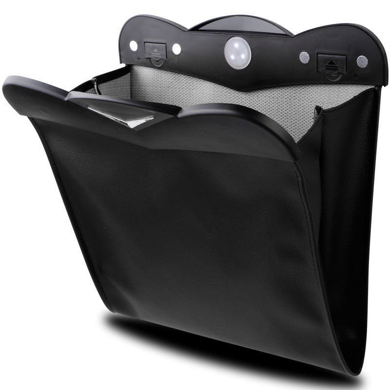 Foldable hanging car trash bin and storage bag for vehicle organization – view 3