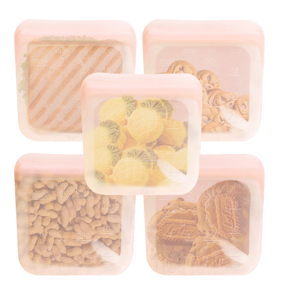 purifyou reusable silicone food storage bags in assorted sizes and colors – view 12