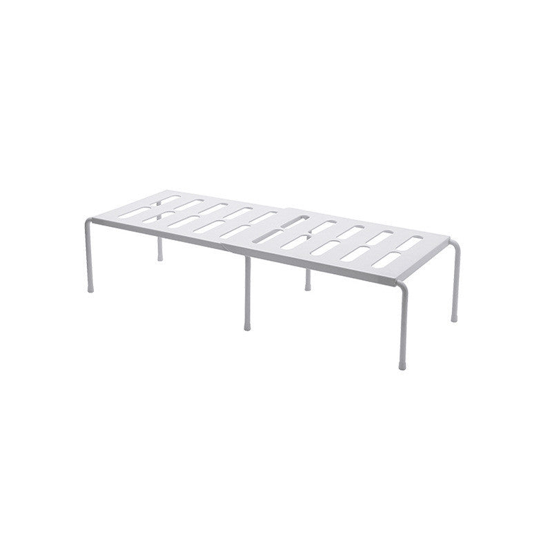 Expandable countertop kitchen storage rack for adding adjustable shelf space – view 10