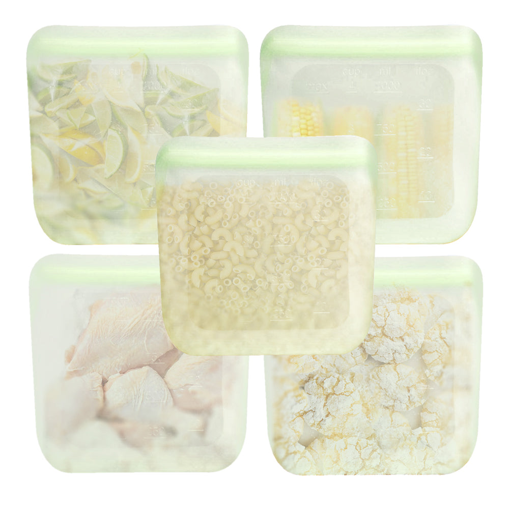 purifyou reusable silicone food storage bags in assorted sizes and colors – view 17