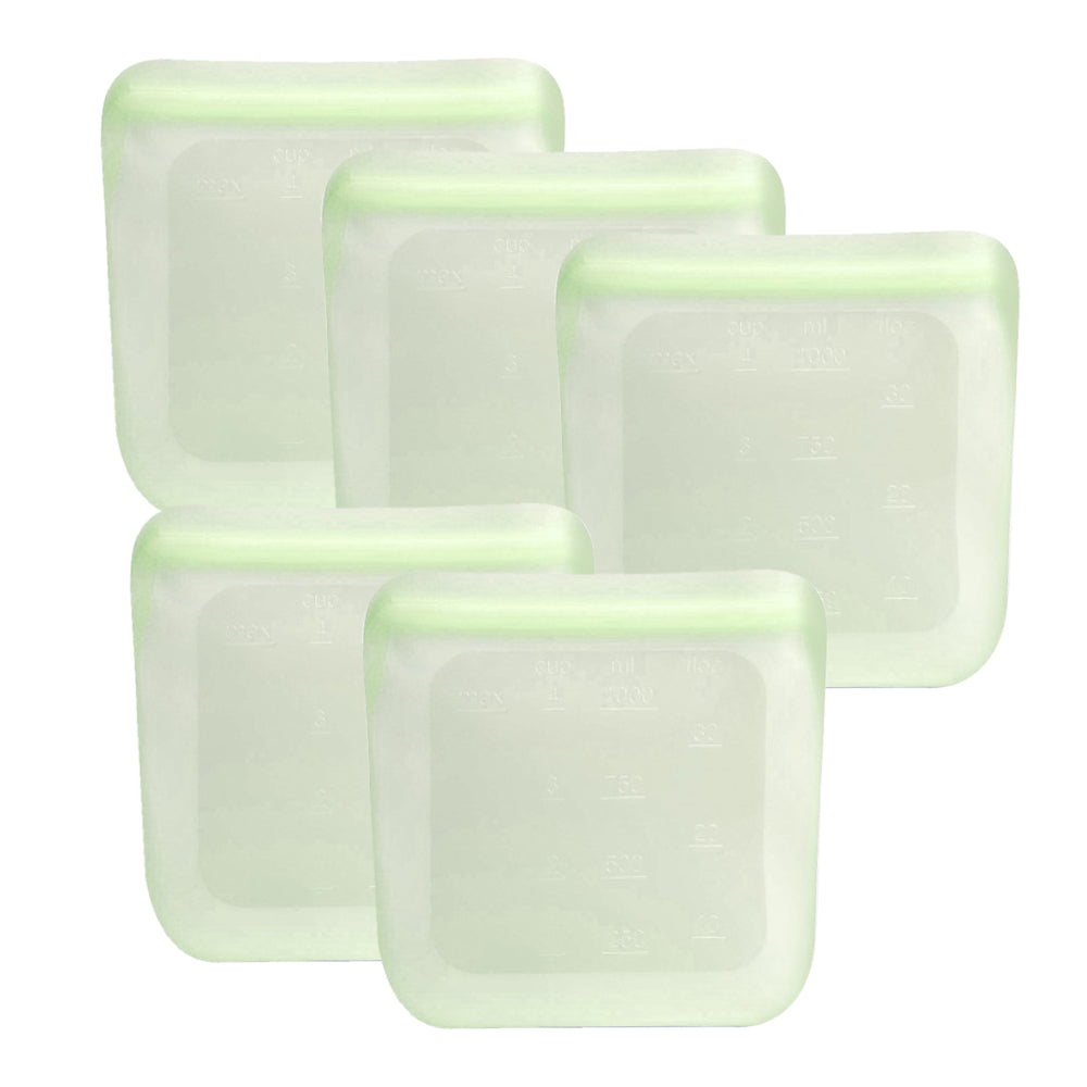 purifyou reusable silicone food storage bags in assorted sizes and colors – view 8