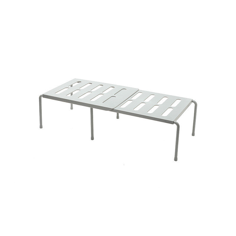 Expandable countertop kitchen storage rack for adding adjustable shelf space – view 9