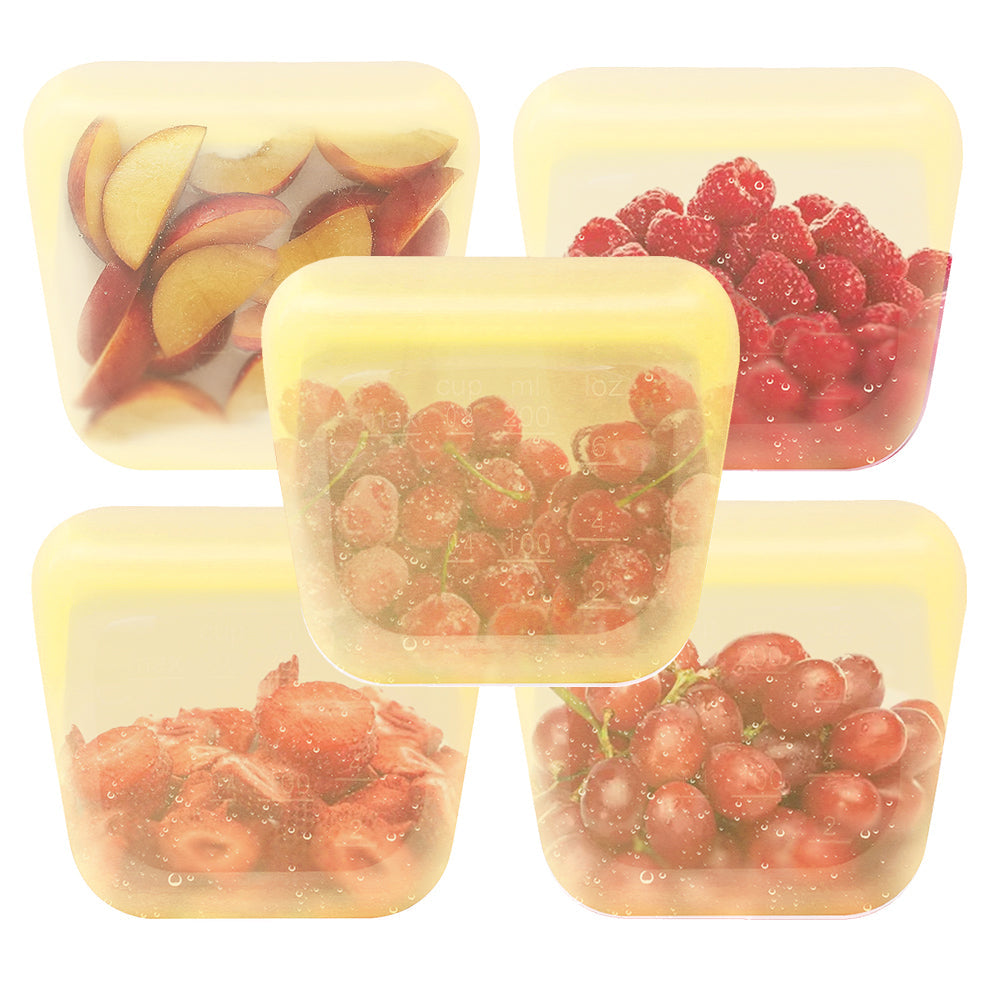 purifyou reusable silicone food storage bags in assorted sizes and colors – view 11