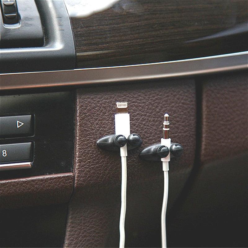 8-piece self-adhesive cable organizer clips for cords and charging cables