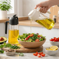 2-Pack 2-in-1 Glass Olive Oil Sprayer & Dispenser – 16 oz