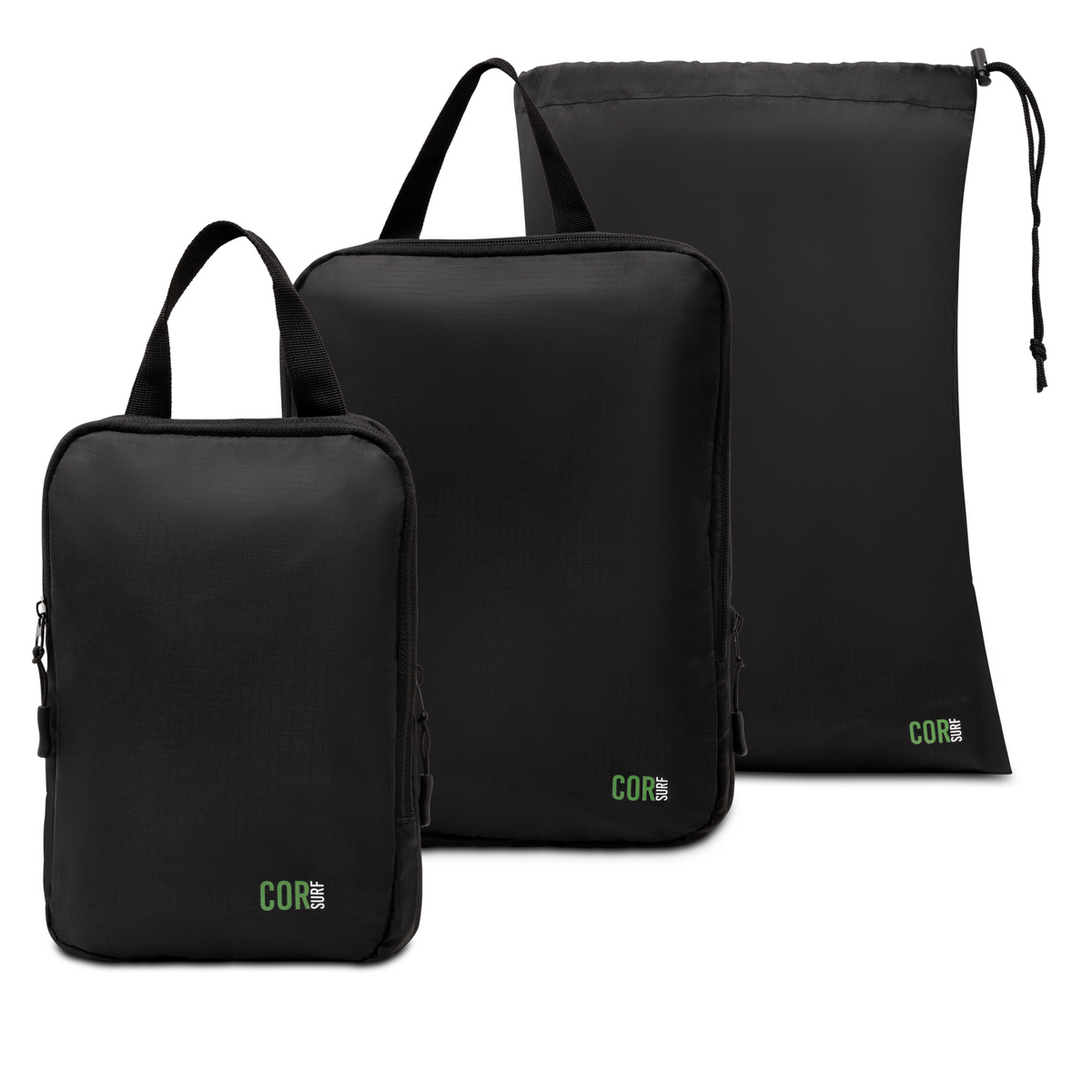 Compression packing cubes organizing clothing in travel luggage