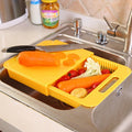 3-in-1 over-sink cutting board with built-in drain basket – view 10