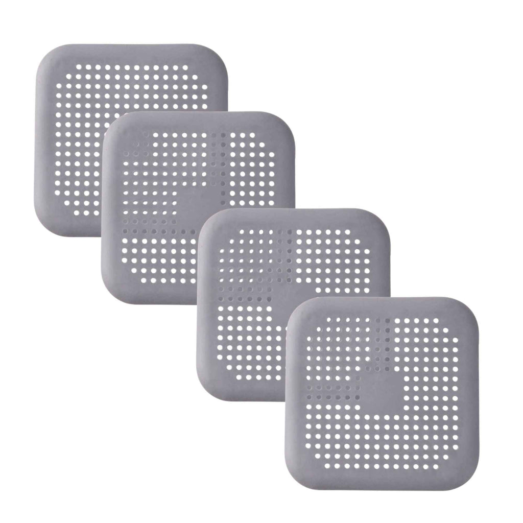 Silicone drain hair catcher with suction-style grip design