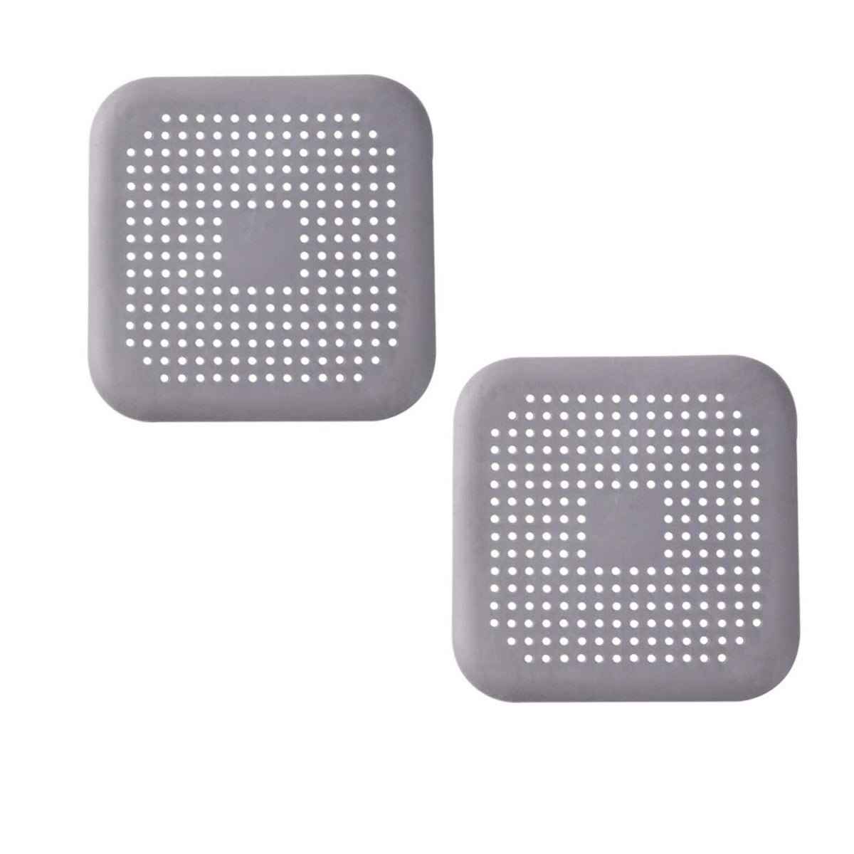 Set of four silicone drain catchers for sinks tubs and showers