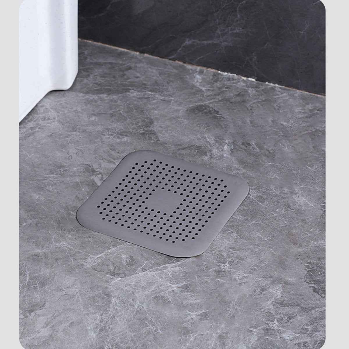 Flexible drain catcher lifted for quick hair and debris cleanup
